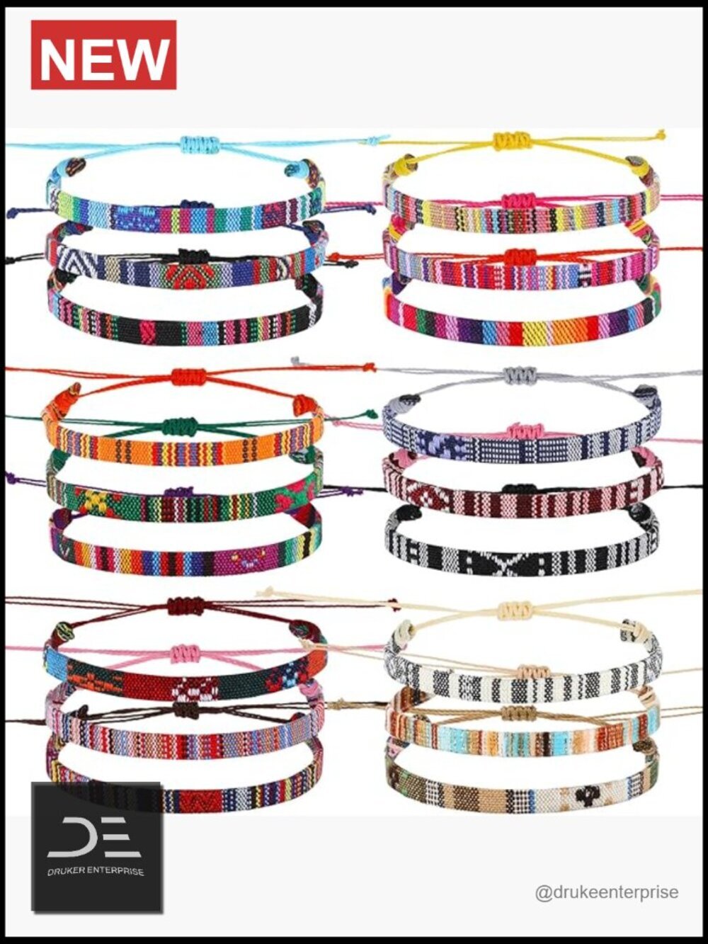18 Pcs Boho Surfer Ankle Bracelets Adjustable Handmade Braided Summer Beach